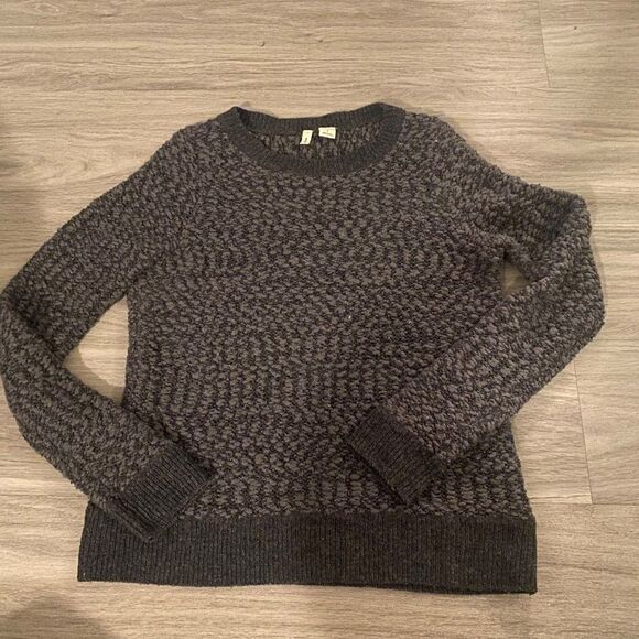 Moth Anthropologie textured knit pullover grey sweater long sleeve size small - Picture 1 of 7